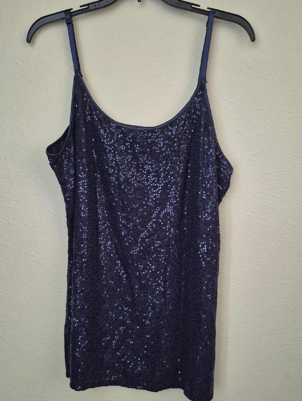 Heart Hips Navy Blue Sequin Tank Top